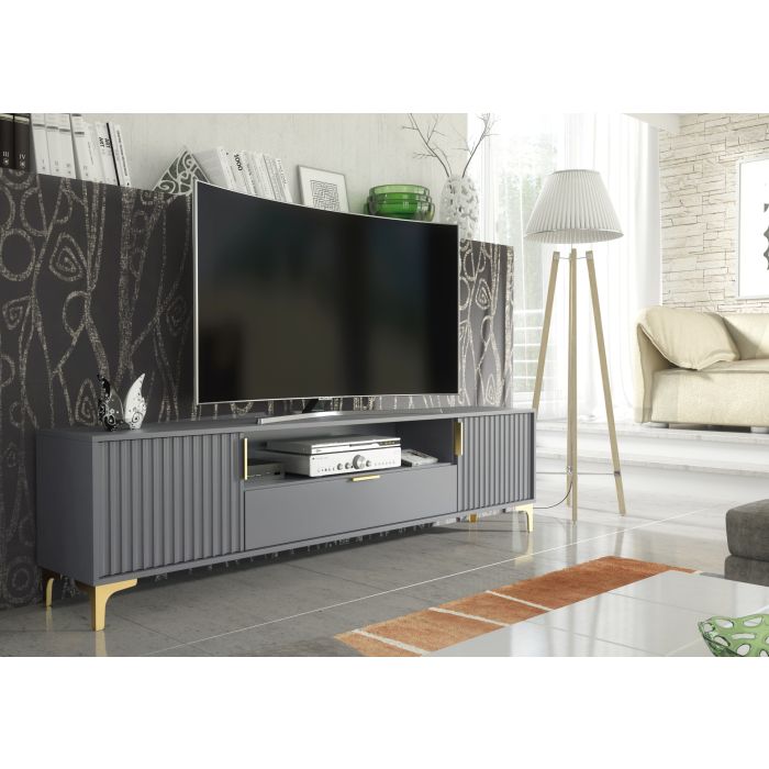 PERUGIA Crest Gold 200cm - Dark Grey