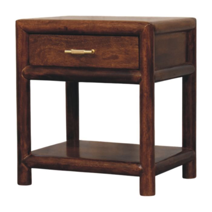 REVO 1 Drawer Bedside Table - Dark Oak