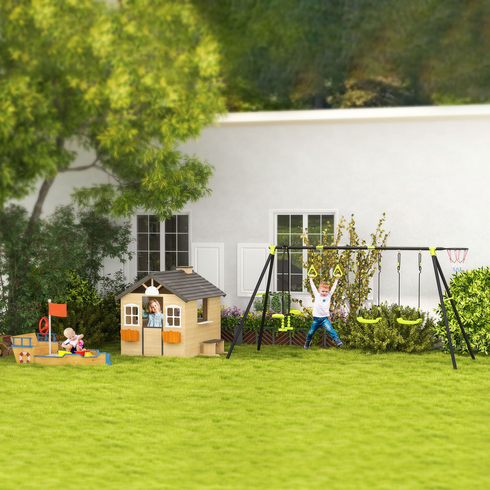 Toddler Playhouse KidKraft DIY Children's Backyard Playhouse - Main Image