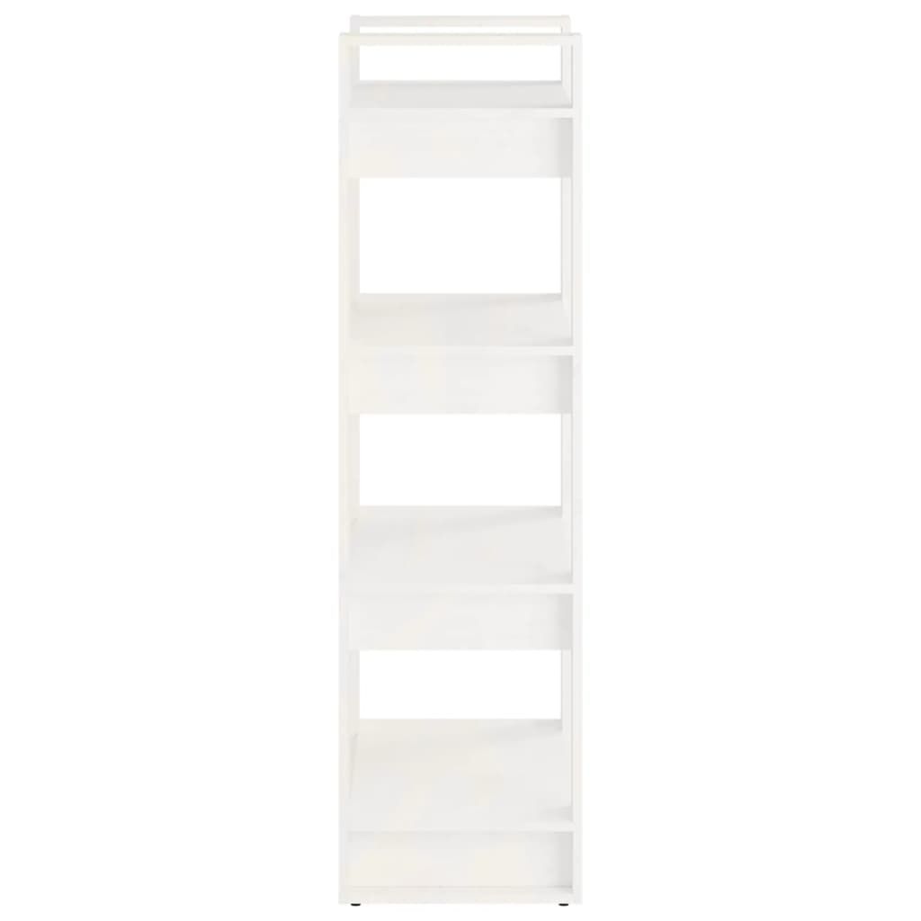 Book Divider White 60x35x125 cm Solid Wood