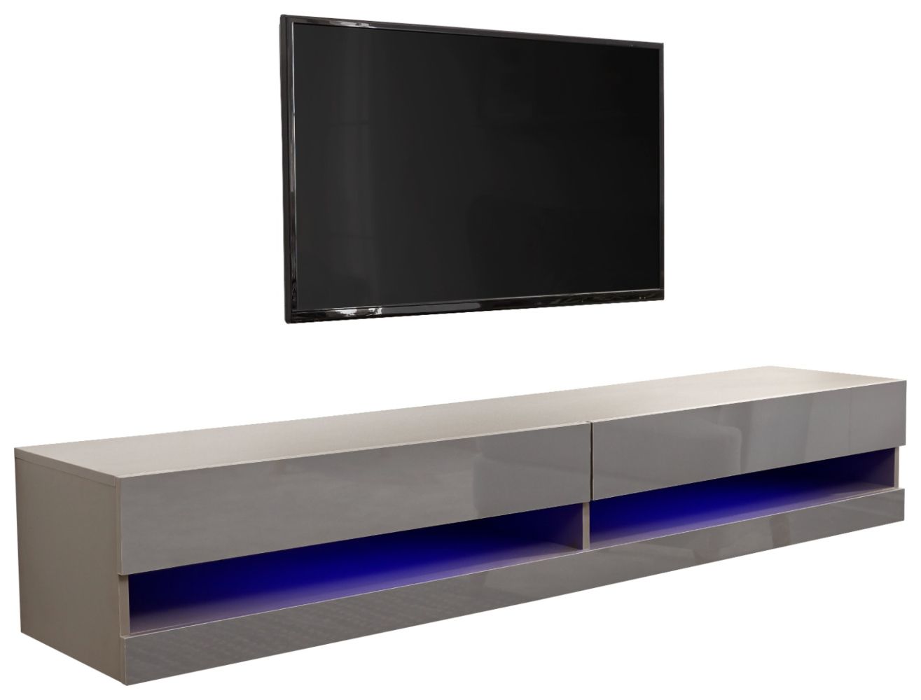 Galicia Wall-Mounted Grey TV Unit - 150CM TV Unit