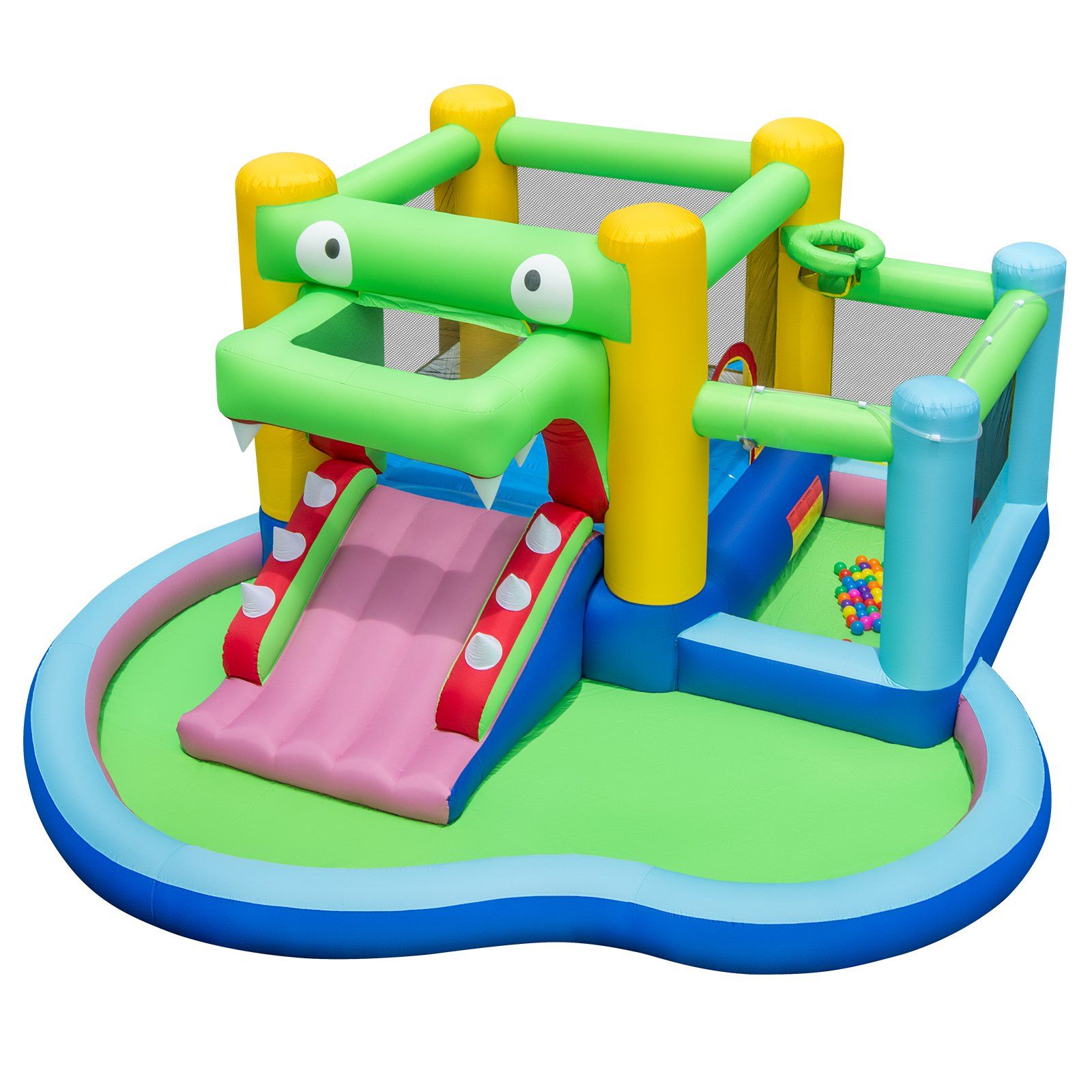 Bounce Castle 5in1 Inflatable Bounce House Crocodile Water Park