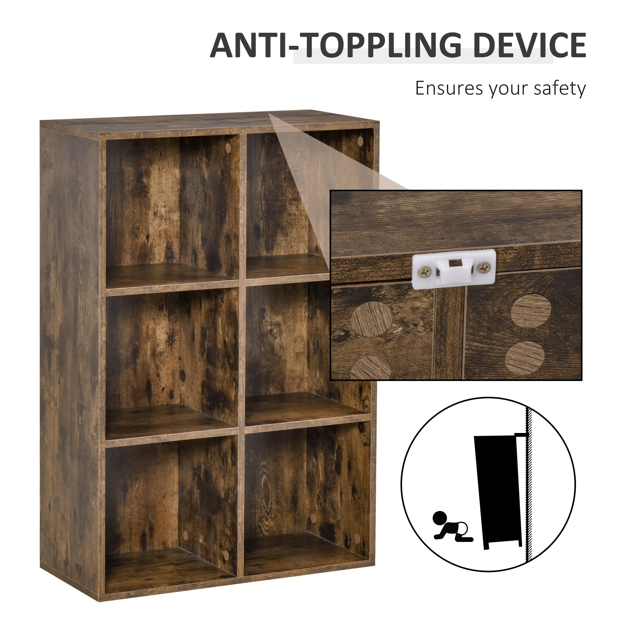 Cubic Bookcase Shelves Storage Display for Study, Living Room