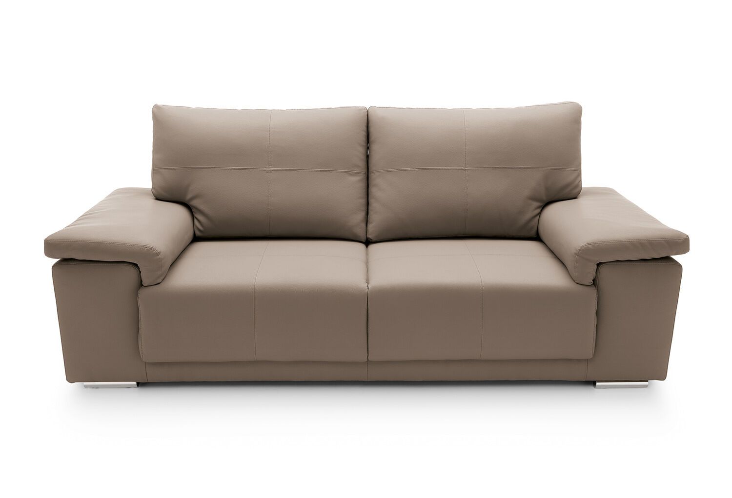 Chelmsford 3 Seater Leather Sofa - Taupe