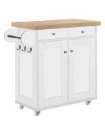 Portland Portable Kitchen Island Unit - White