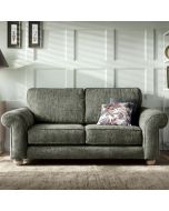 ZAZZLES Chenille Fabric 2 Seater Fullback Sofa - Rifle Green