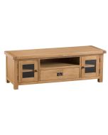 Classic Large TV Unit - Medium Oak Finish