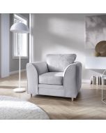 NIOMI Velvet Armchair - Light Grey
