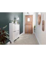 Narrow 4 Drawer Shoe Cabinet White