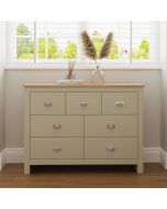 LANCASTER Cream Chest of Drawers - Large-sized, 7 Drawers