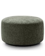 ZAZZLES Smart Linen Swivel Footstool - Rifle Green