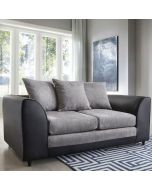 LINACRE 2 Seater Sofa - Black and Charcoal