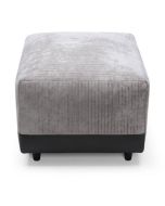 LINACRE Footstool - Black and Charcoal