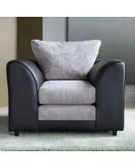 LINACRE Armchair - Black and Charcoal