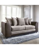 LINACRE 3 Seater Sofa - Brown and Beige
