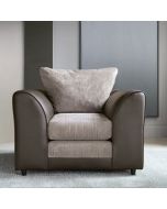 LINACRE Armchair - Brown and Beige