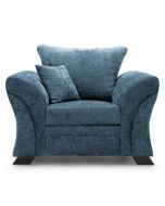 Lloyd Crushed Chenille Armchair - Dark Blue