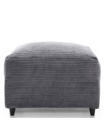 VIAMI Jumbo Cord Fabric Footstool - Grey