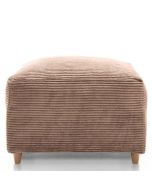 VIAMI Jumbo Cord Fabric Footstool - Brown