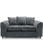 GILLIVER Crushed Chenille Fabric 2 Seater Scatterback Sofa - Dark Grey