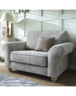 ZAZZLES Chenille Fabric Cuddle Chair - Ash Grey