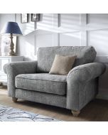 ZAZZLES Chenille Fabric Cuddle Chair - Steel Grey