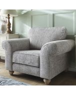 ZAZZLES Chenille Fabric Armchair - Ash Grey