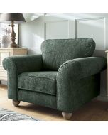 ZAZZLES Chenille Fabric Armchair - Jungle Green