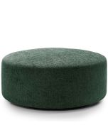 ZAZZLES Smart Linen Large Swivel Footstool - Jungle Green
