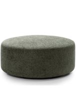 ZAZZLES Smart Linen Large Swivel Footstool - Rifle Green
