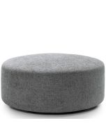 ZAZZLES Smart Linen Large Swivel Footstool - Steel Grey