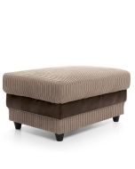 ERITREA Jumbo Cord Footstool - Brown and Beige