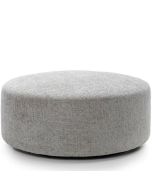 ZAZZLES Smart Linen Large Swivel Footstool - Ash Grey