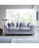 NIOMI Velvet 3 Seater Scatterback Sofa - Silver