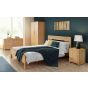 Oak Finish Chest of Drawers - CUBA Medium Chest  3 Drawers