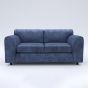 LORVANI Fabric 3 Seater Fullback Sofa - Midnight Blue