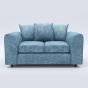 LORVANI Fabric 2 Seater Scatterback Sofa - Sky Blue