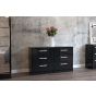 Lynx 6 Drawer Bedroom Chest - Black