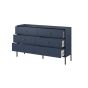 Blue Chest of Drawers - MONKTON Extra Large Chest  6 Drawers  Double Chest