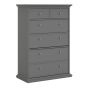 Paris Chest of 6 Drawers in Matt Grey
