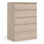 Naia Chest of 5 Drawers in Jackson Hickory - Oak