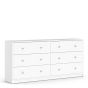 May Chest of 6 Drawers - White 3+3