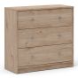 May Chest of 3 Drawers in Jackson Hickory - Oak