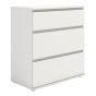 Nova Chest of 3 Drawers in White