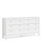 Madrid Double dresser 4+4 Drawers in White