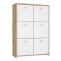 Oak Finish Chest of Drawers - BEACON Medium Chest 6 Drawers