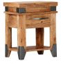 Bedside Cabinet 40x30x51cm Solid Acacia Wood Natural Finish - Zhon