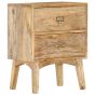 Bedside Cabinet 40x35x55cm Solid Mango Wood Natural - Tiao