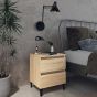Bed Cabinets 2 pcs Sonoma Oak 40x35x50cm Engineered Wood