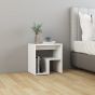 Bed Cabinet White 40x30x40cm Engineered Wood